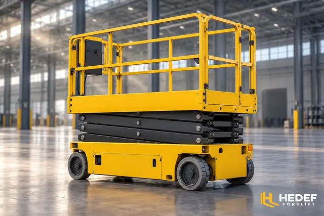 Makaslı platform için Hedef Forklift logolu temsili görsel